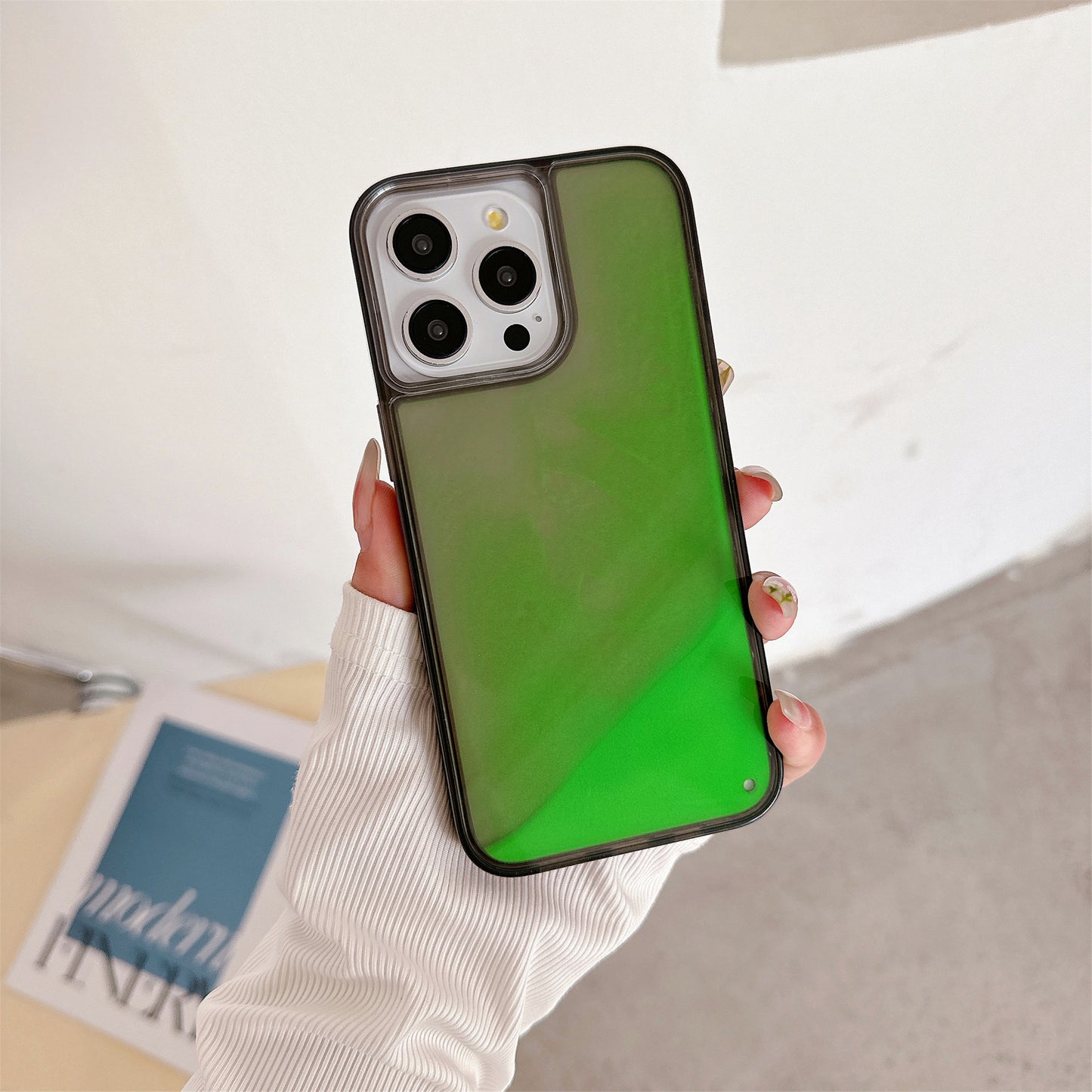 Luminous Quicksand iPhone Case — Glow-in-the-Dark Liquid Glitter, Five Signature Colors