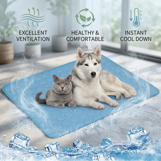The Ice Silk Pet Cooling Mat — Effortless Comfort for Every Season