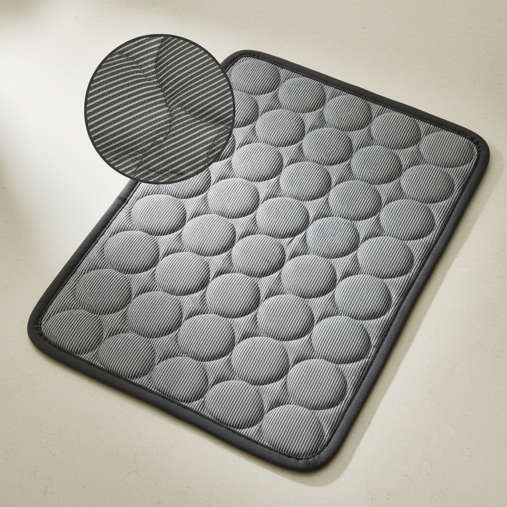 Luxury Ice Silk Pet Cooling Mat – Dark Gray