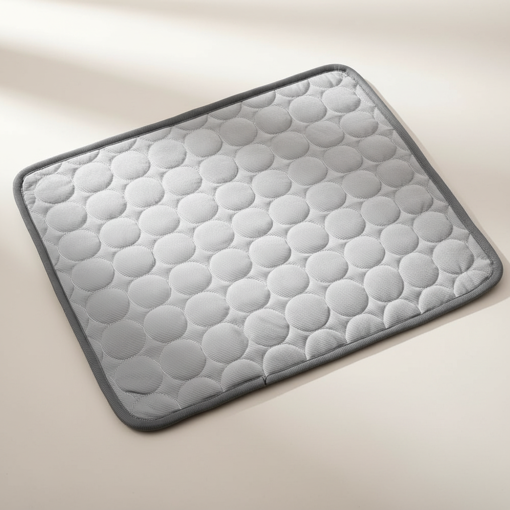 Luxury Ice Silk Pet Cooling Mat – Gray